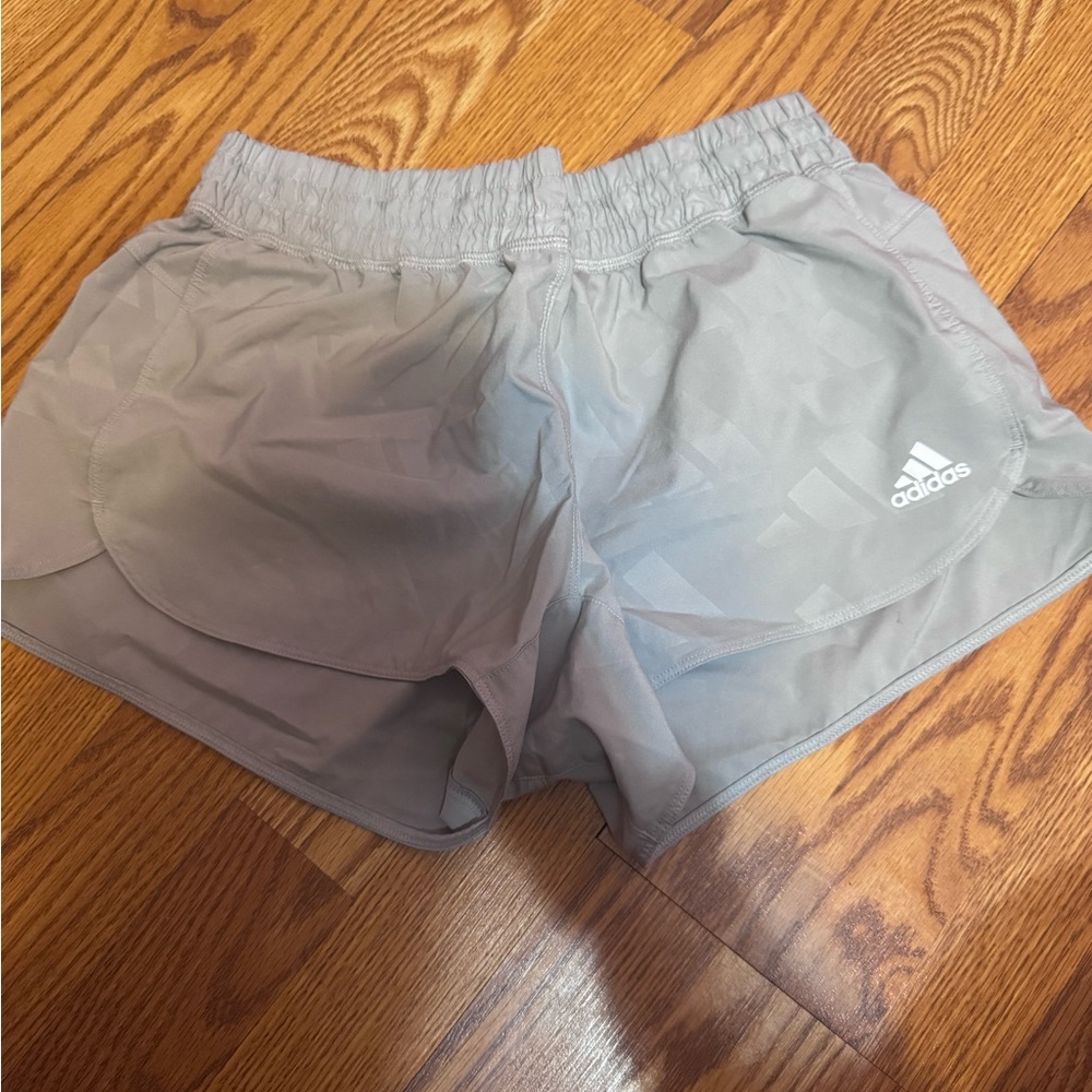 adidas Women's Light Gray Athletic Shorts
